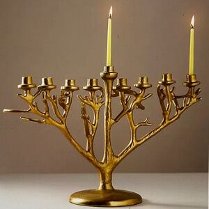 Anthropologie Gilded Branch Menorah